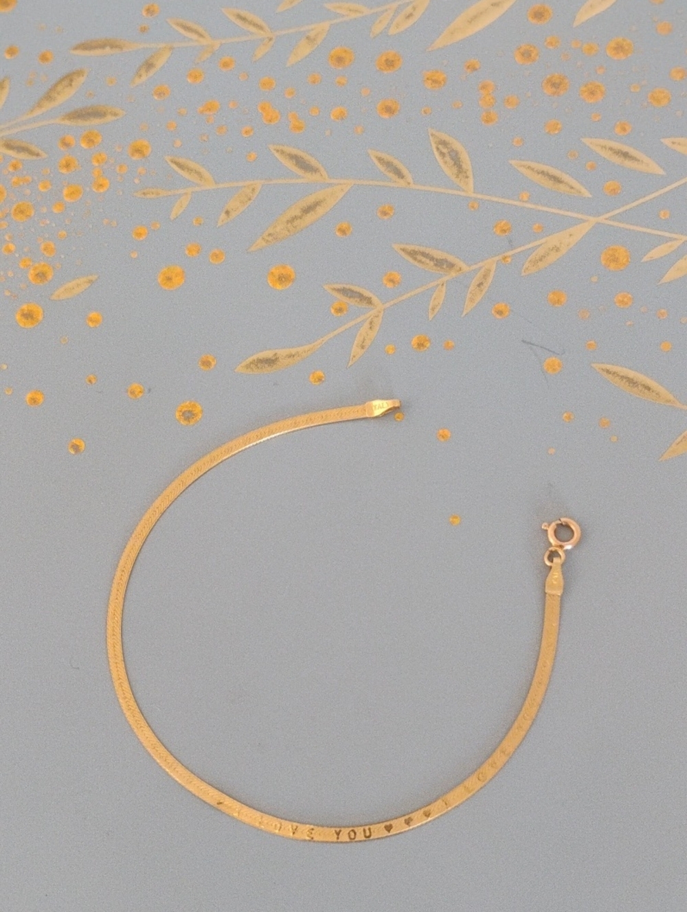 Herringbone 14 K gold bracelet